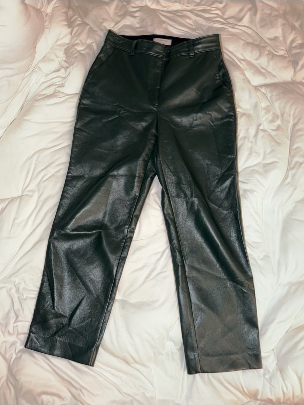 Aritzia Babaton Command Vegan Leather green  Pants